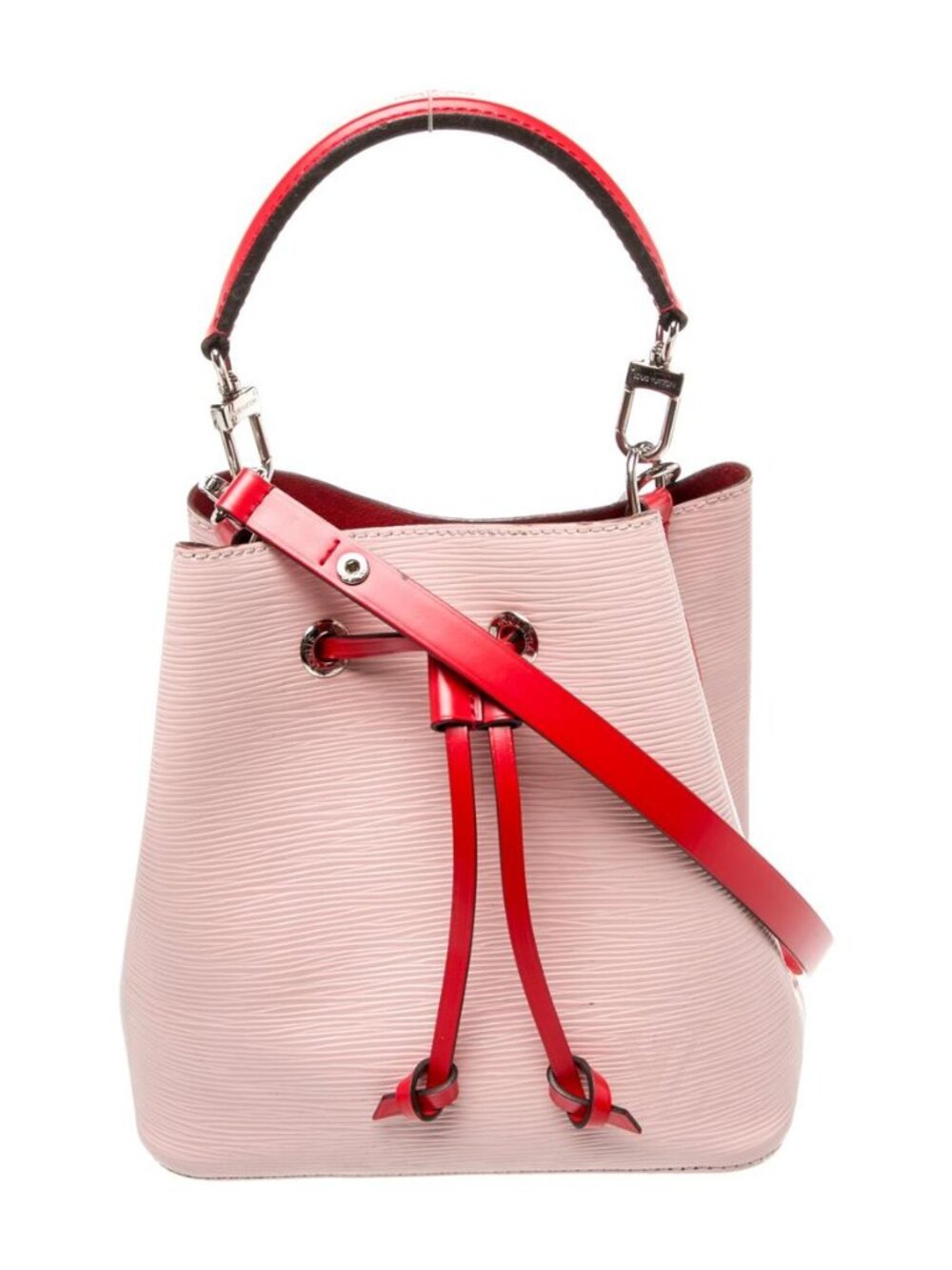 Louis Vuitton Epi Néonoé BB Rose Ballerine Colorblock Bucket Bag Pink Red, lux